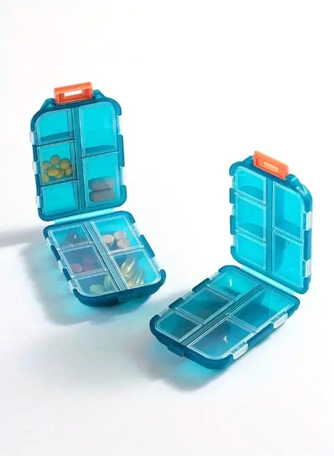 Finner Double Layer Pill Organizer 10 Compartments Portable Mini Travel Pills Box Medicine Carry Box Seal Storage Container Holder for Outdoor Camping Home Travel (Pack of 1) - Image 3